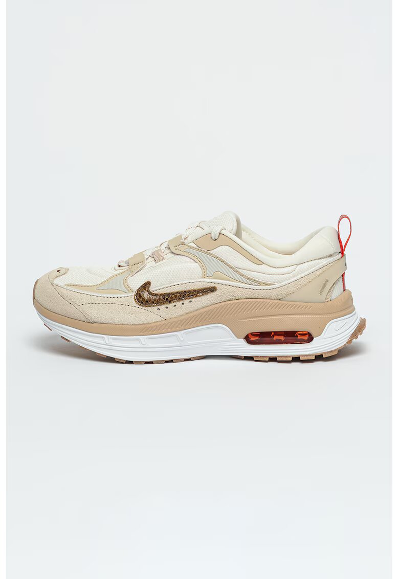 Nike Pantofi sport cu insertii din piele intoarsa Air Max Bliss - Alb fildes/Maro deschis