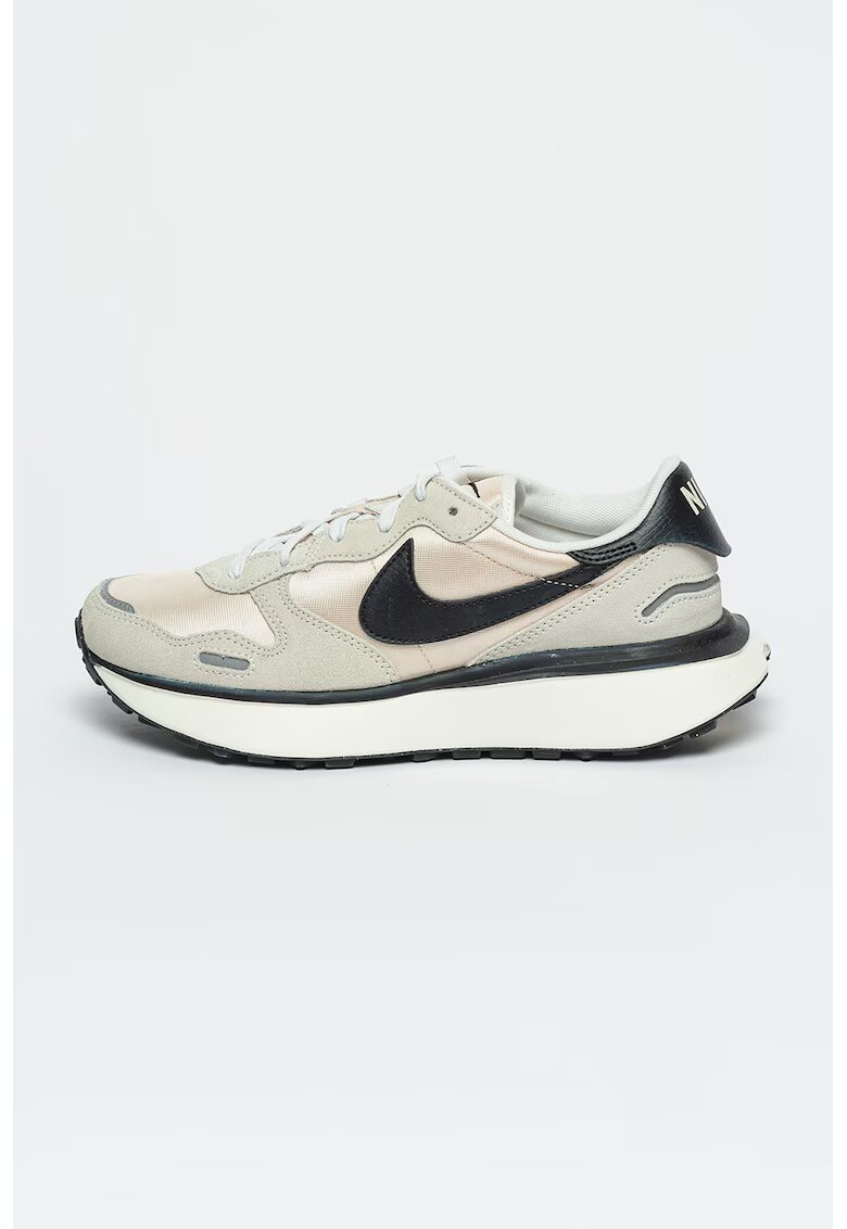 Nike Pantofi sport cu insertii din piele intoarsa Phoenix Waffle - Negru/Bej/Alb murdar