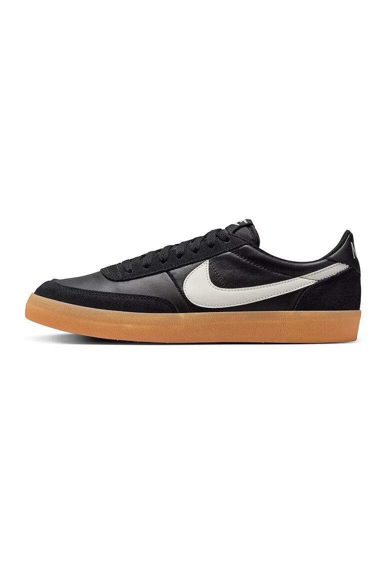 Nike Pantofi sport cu insertii din piele si piele intoarsa - Alb/Negru
