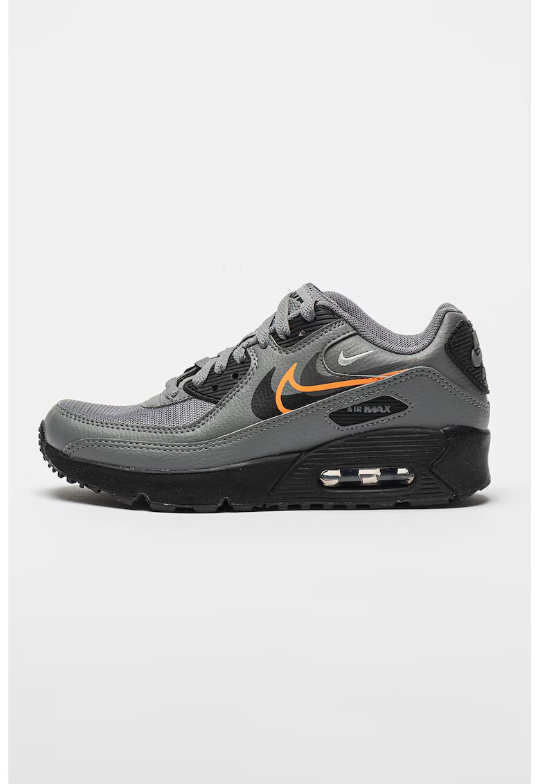 Nike Pantofi sport cu insertii din plasa Air Max 90 - Negru/Gri inchis