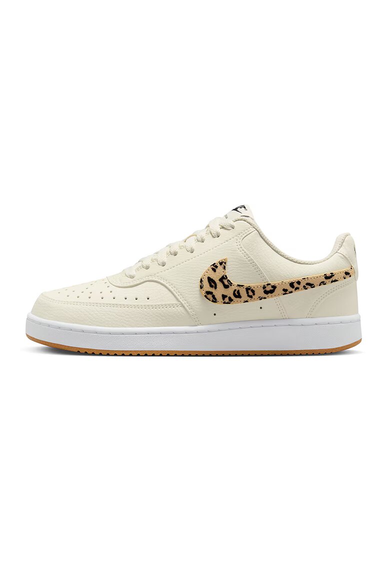 Nike Pantofi sport cu logo cu animal print Court Vision - Bej/Crem