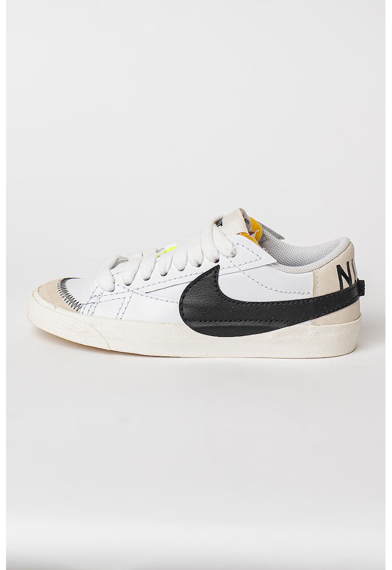 Nike Pantofi sport de piele Blazer Low 77 - Alb/Negru