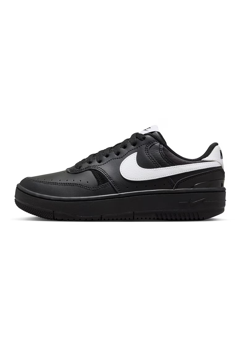 Nike Pantofi sport de piele cu siret si logo - Negru/Alb optic