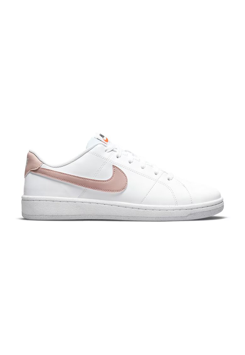 Nike Pantofi sport de piele ecologica Court Royale 2 - Alb/Roz