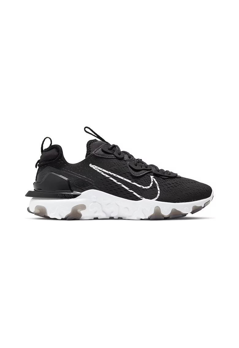 Nike Pantofi sport de plasa tricotata React Vision - Alb/Negru