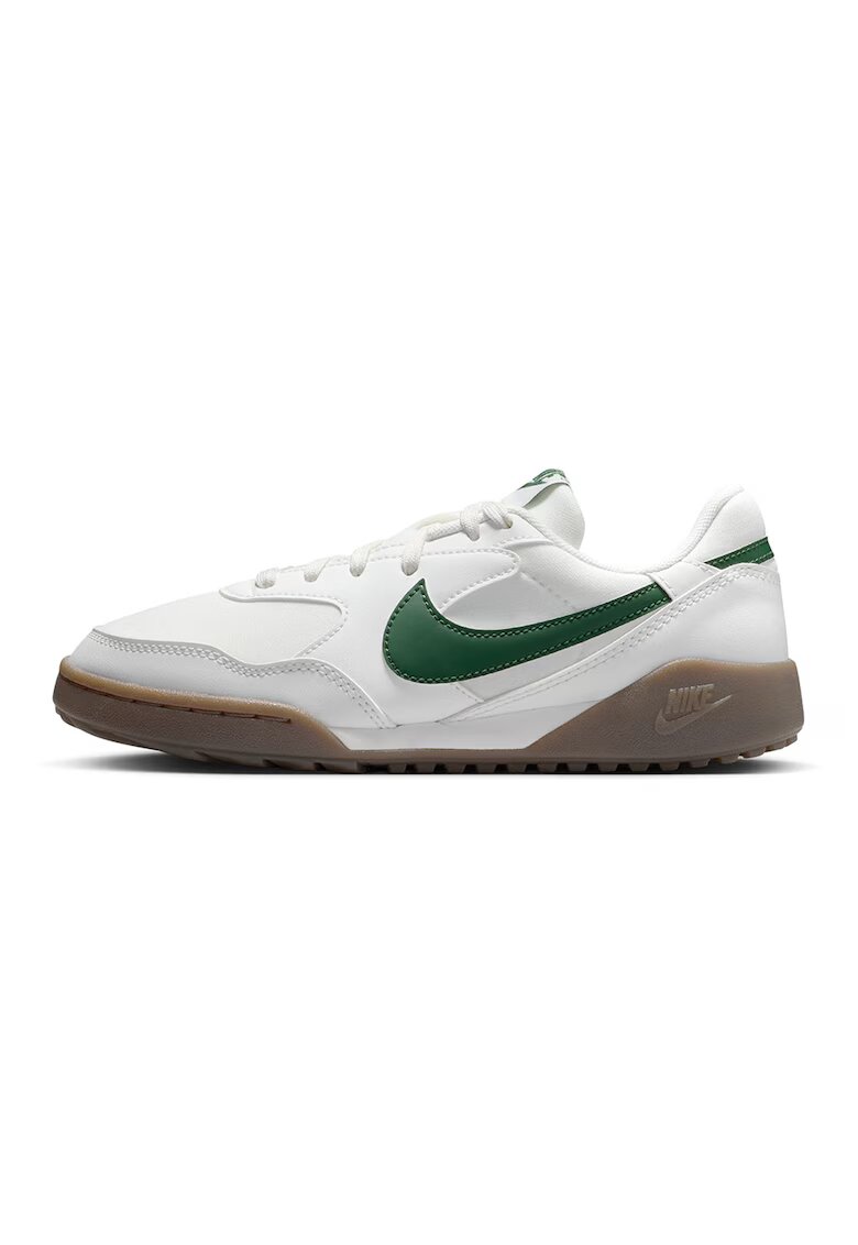 Nike Pantofi sport din material textil cu garnituri de piele ecologica - Alb/Verde inchis