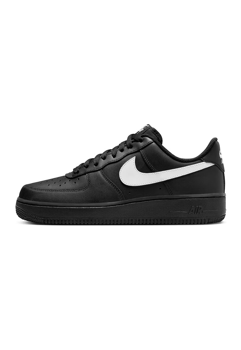 Nike Pantofi sport din piele Air Force - Alb/Negru