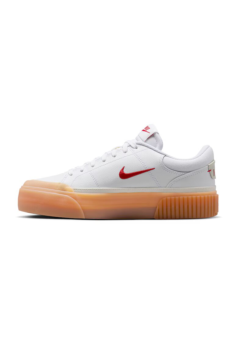 Nike Pantofi sport din piele cu garnituri din material textil Court Legacy - Rosu/Alb