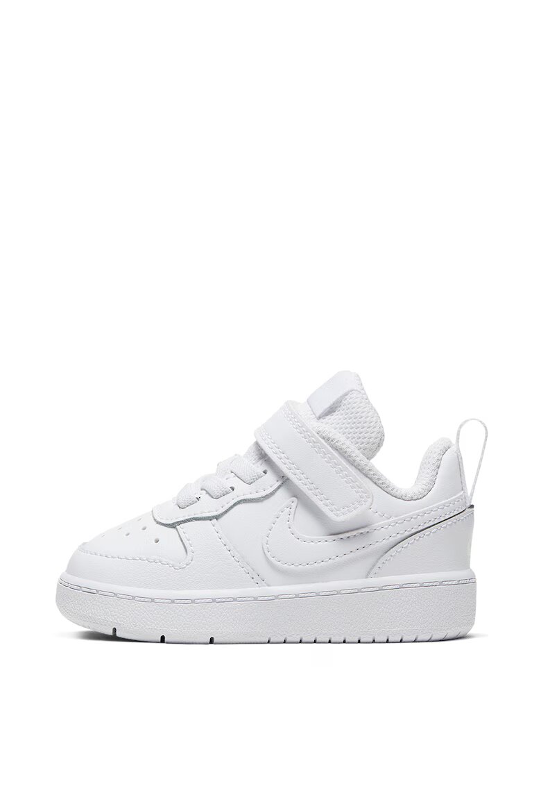 Nike Pantofi sport din piele cu perforatii Court Borough Low 2 - Alb