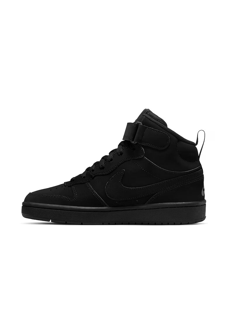 Nike Pantofi sport din piele cu velcro Court Borough - Negru