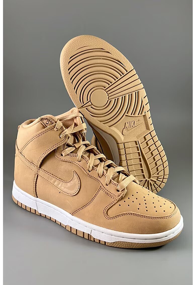 Nike Pantofi sport inalti de piele Dunk - Maro camel