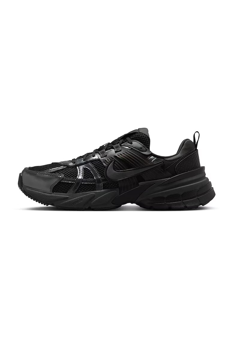 Nike Pantofi sport low-cut cu monograma reflectorizanta - Negru/Argintiu inchis