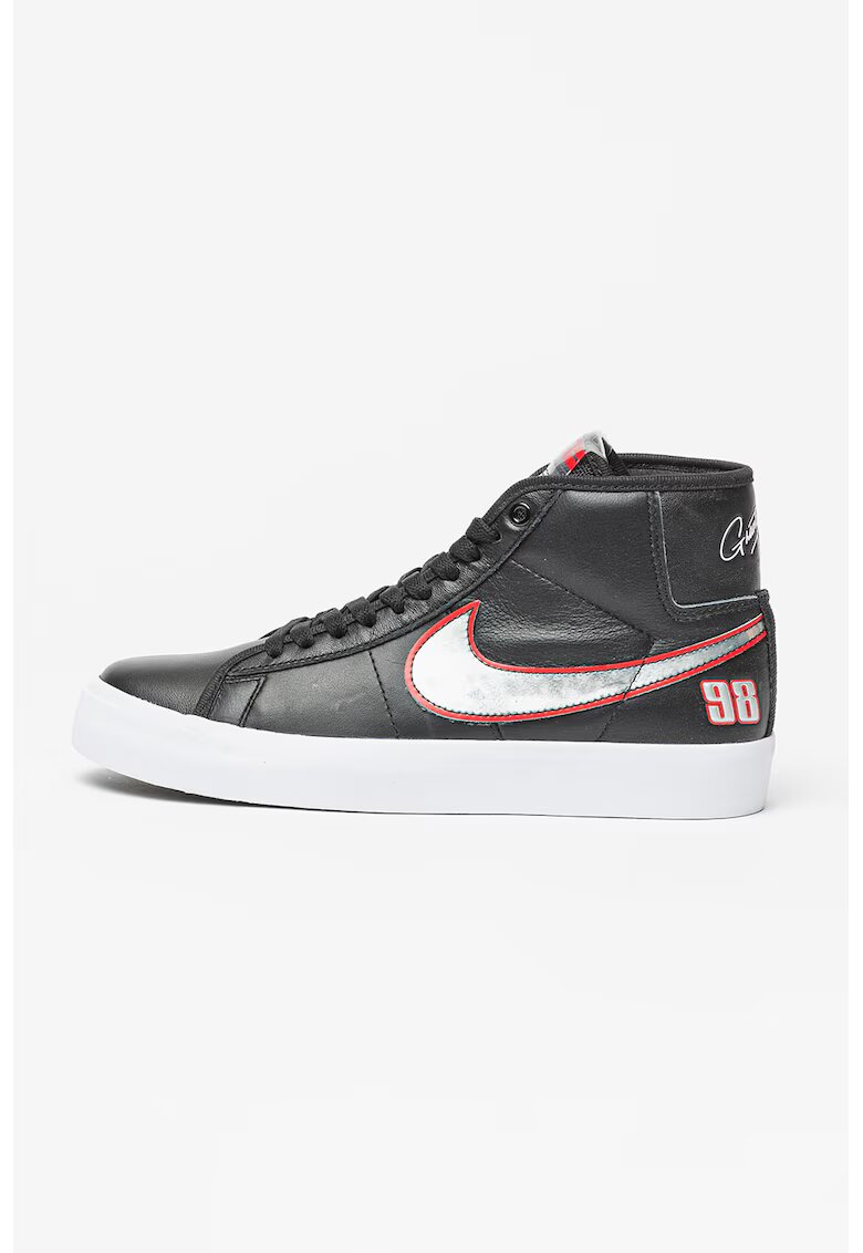 Nike Pantofi sport mid-cut de piele Zoom Blazer - Negru