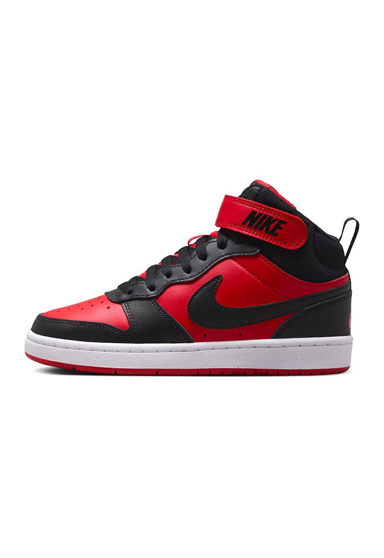 Nike Pantofi sport mid-high Court Borough 2 de piele - Rosu/Negru