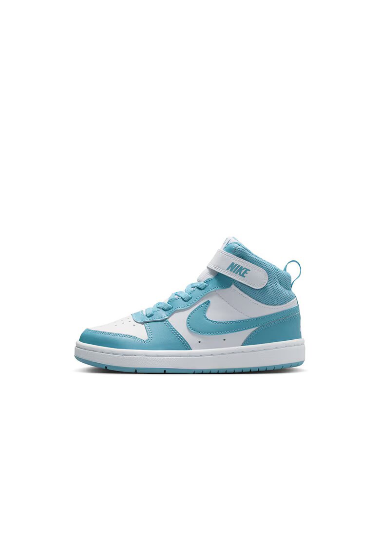 Nike Pantofi sport mid-high Court Borough 2 din piele cu garnituri din material textil - Alb/Turcoaz