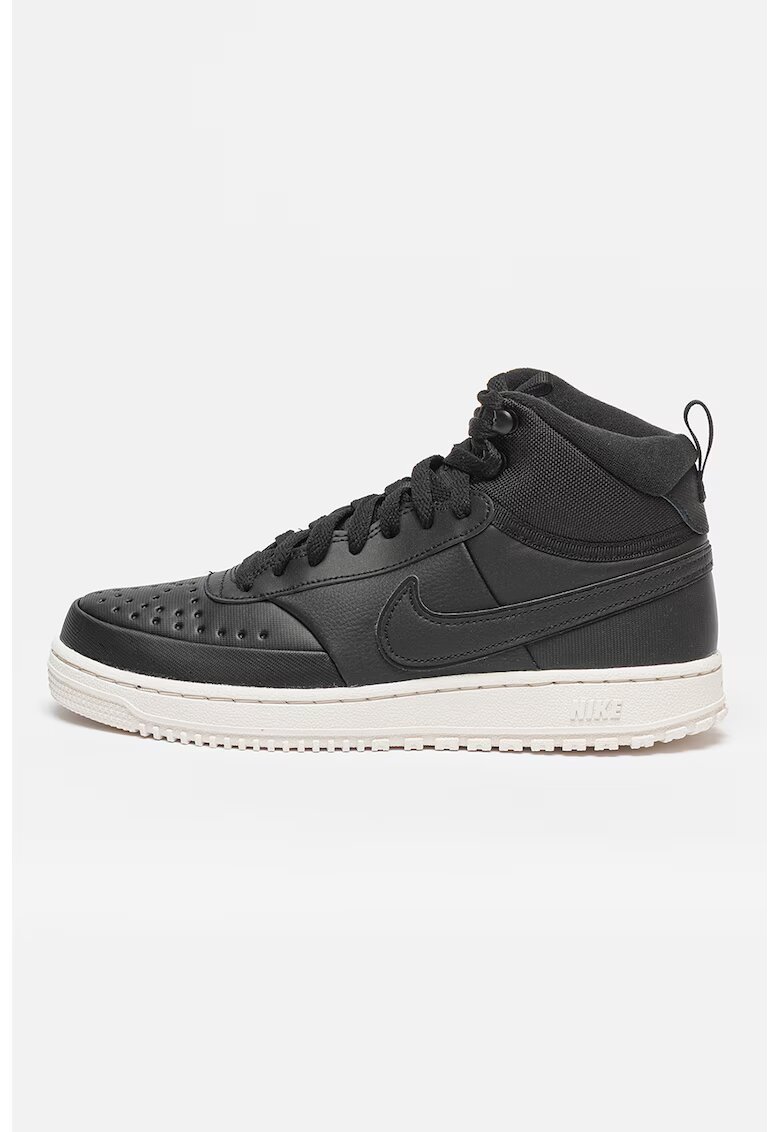 Nike Pantofi sport mid-high cu insertii de piele Court Vision Mid WNTR - Negru