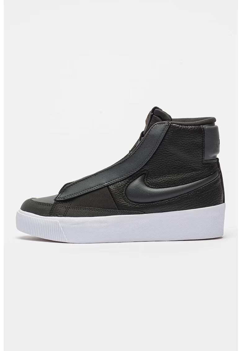 Nike Pantofi sport mid-high din piele cu insertii din material sintetic Blazer Victory - Negru