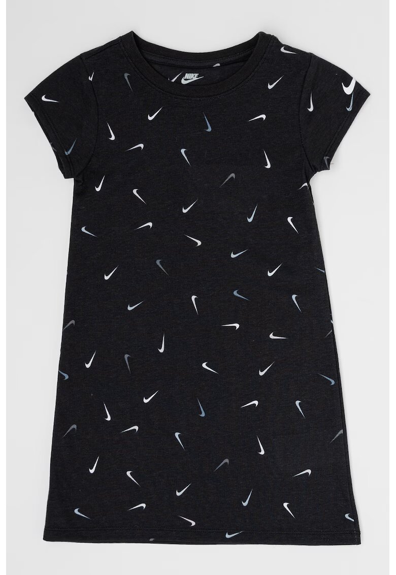 Nike Rochie cu logo Swoosh - Alb/Negru