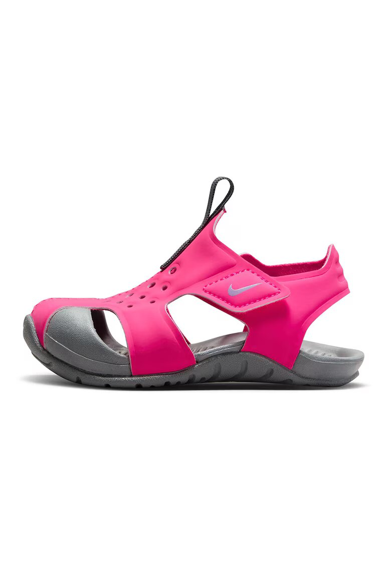 Nike Sandale cu velcro din material cu uscare rapida Sunray Protect - Negru/Fucsia
