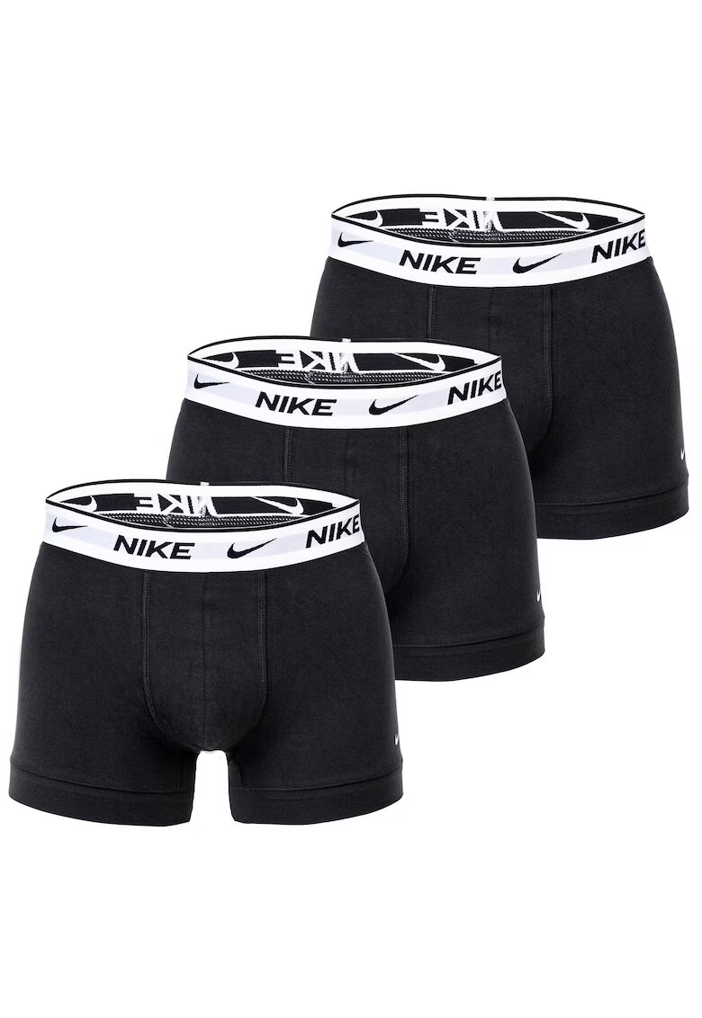 Nike Set de boxeri cu tehnologie Dri-FIT si logo - 3 perechi - Alb/Negru