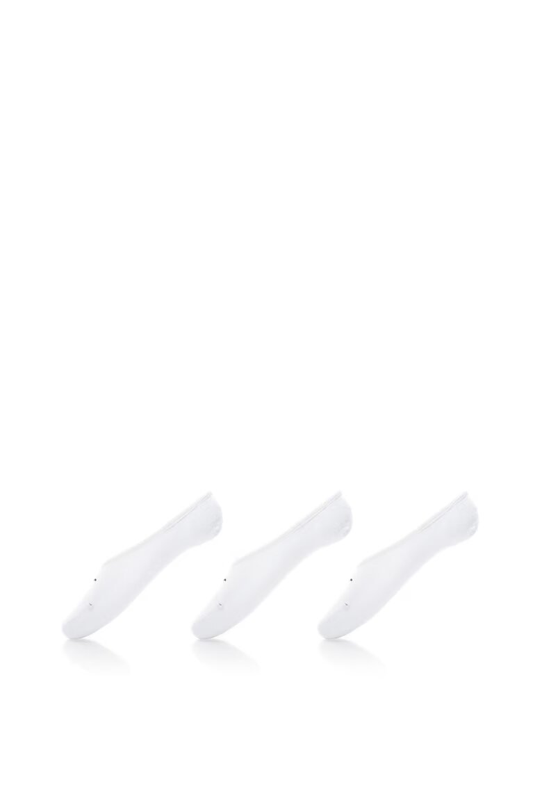 Nike Set de sosete foarte scurte cu logo - pentru alergare - 3 perechi - Alb/Negru