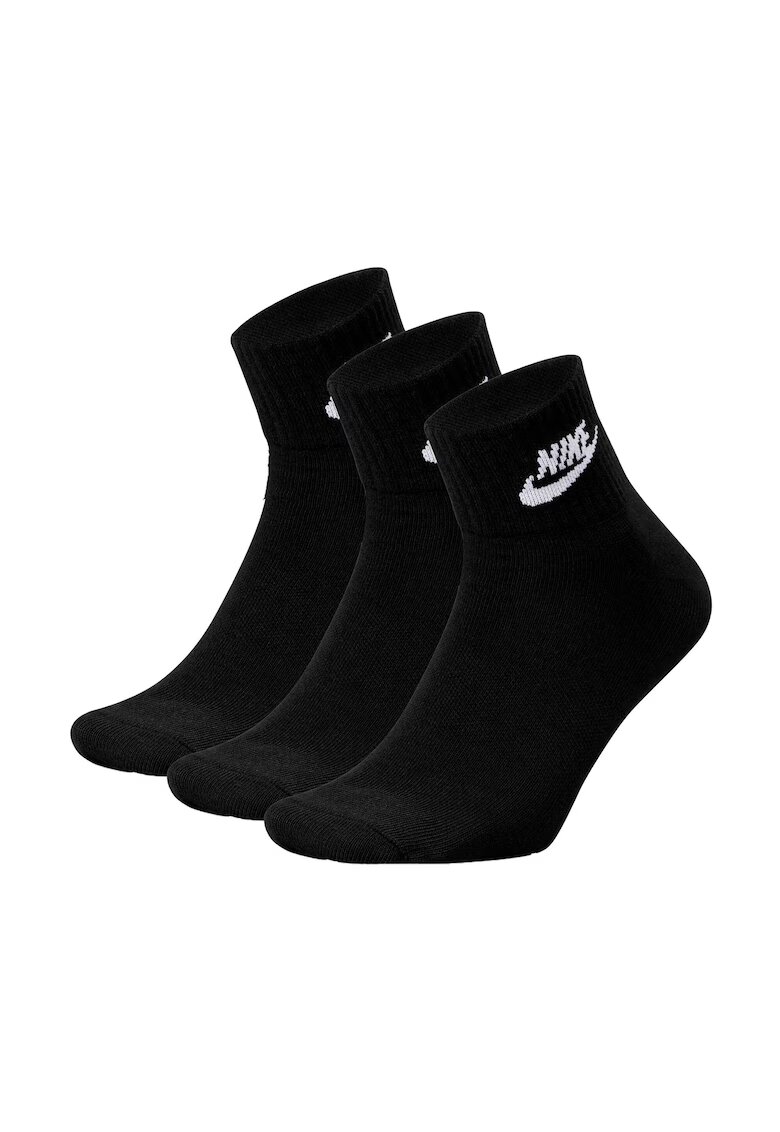 Nike Set de sosete scurte unisex - 3 perechi - Negru