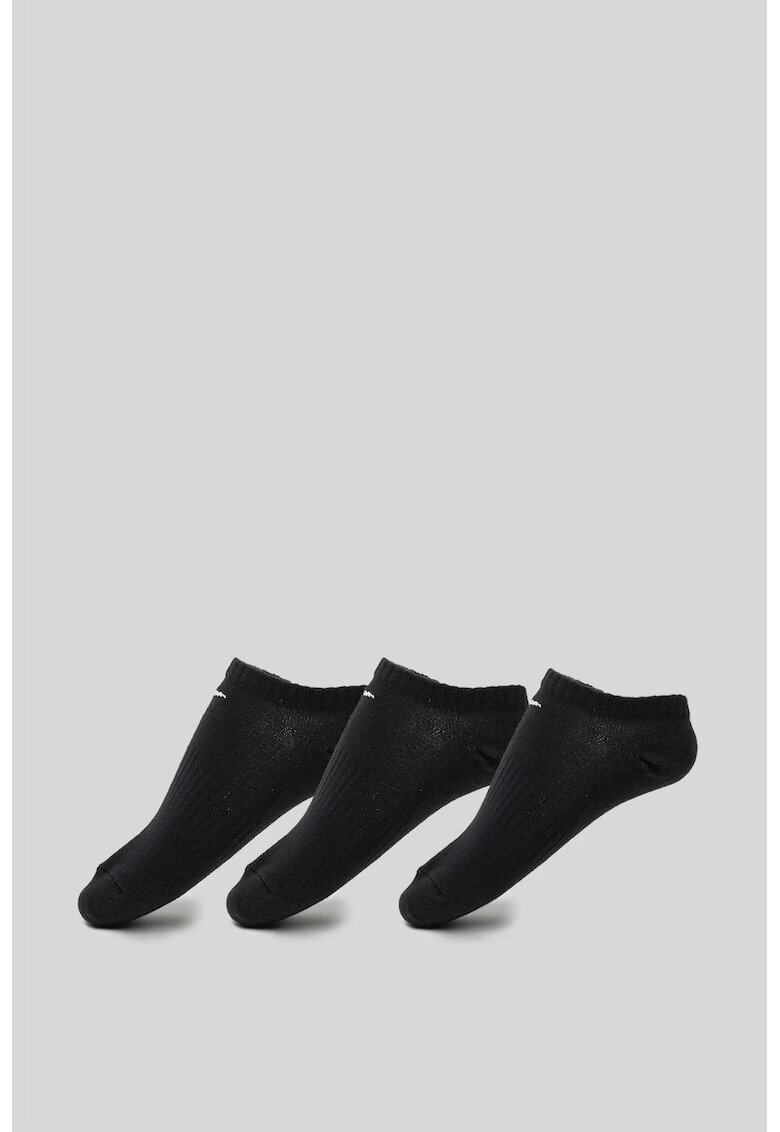 Nike Set de sosete unisex foarte scurte - pentru alergare Dri-Fit - 3 perechi - Negru