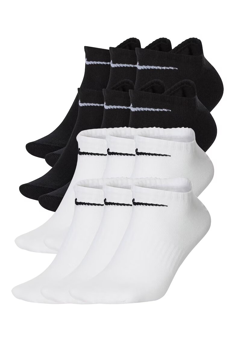 Nike Set de sosete unisex pana la glezna Everyday - 12 perechi - Alb/Negru