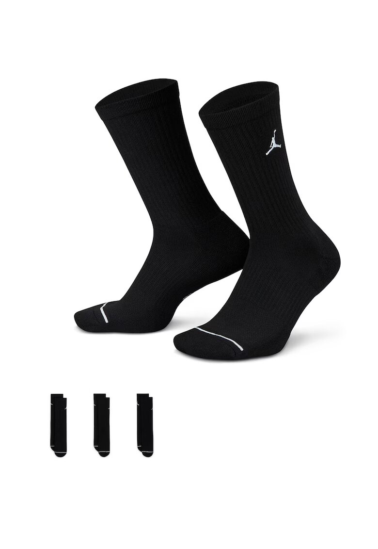 Nike Set de sosete unisex pentru baschet - 3 perechi - Negru