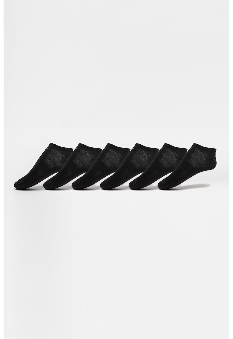 Nike Set de sosete usoare pana la glezna pentru antrenament Everyday - 6 perechi - Alb/Negru