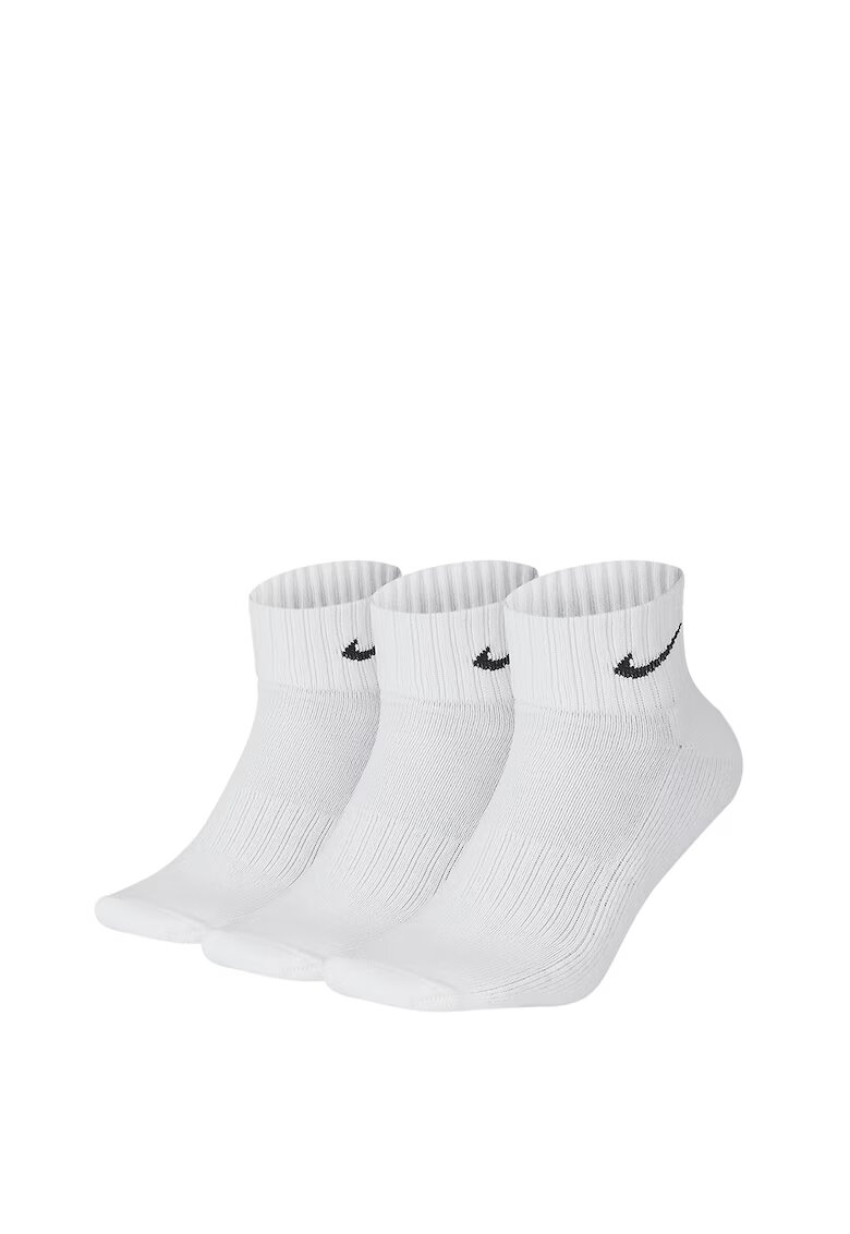Nike Sosete unisex 3PPK Value Cotton Quarter - Negru/Alb optic