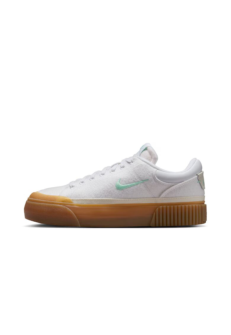 Nike Tenisi de panza cu logo brodat Court Legancy - Alb murdar/Verde menta