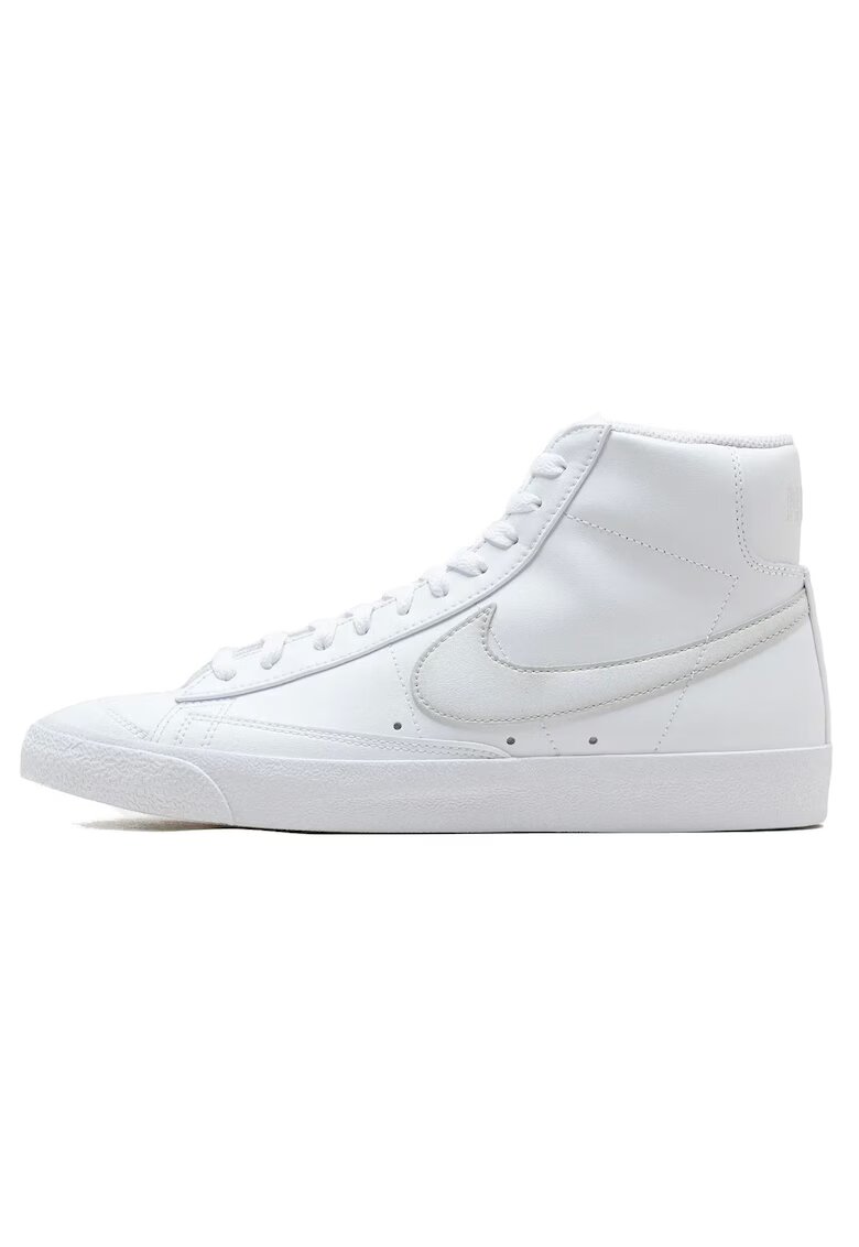 Nike Tenisi medii din piele cu garnituri din piele ecologica pentru baschet Blazer - Alb