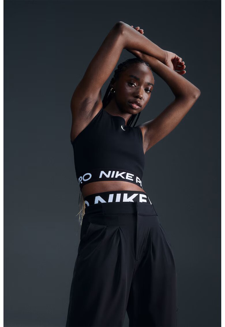 Nike Top crop cu Dri-Fit pentru fitness - Negru