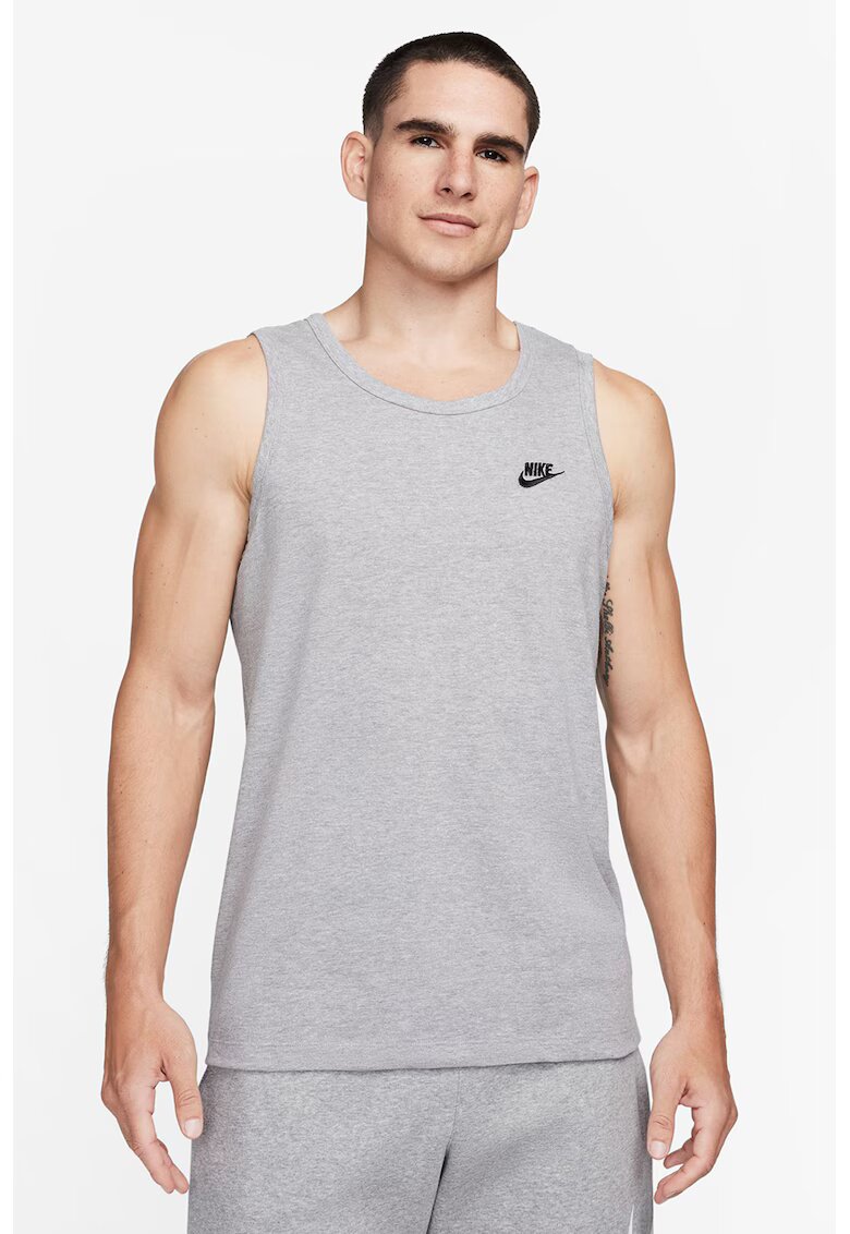 Nike Top cu broderie logo pe piept Sportswear - Gri melange