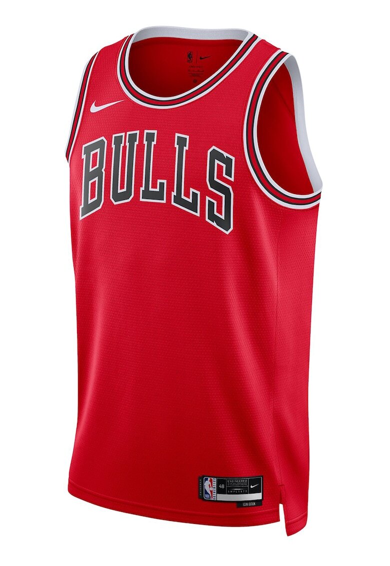 Nike Top cu decolteu rotund pentru baschet - Rosu/Alb