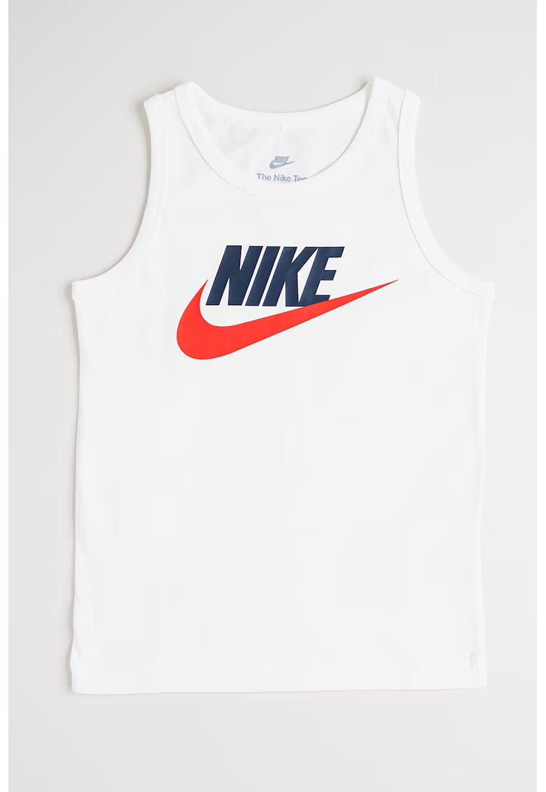 Nike Top cu imprimeu logo - Rosu/Negru/Alb optic