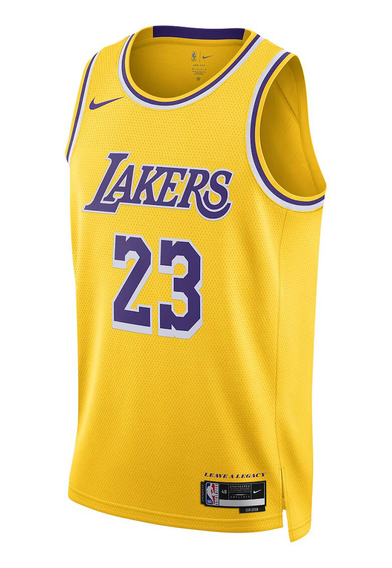 Nike Top cu imprimeu pentru baschet - Galben/Bleumarin