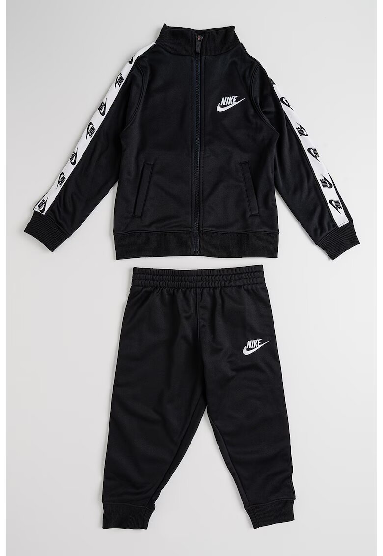 Nike Trening cu fermoar si logo - Alb/Negru