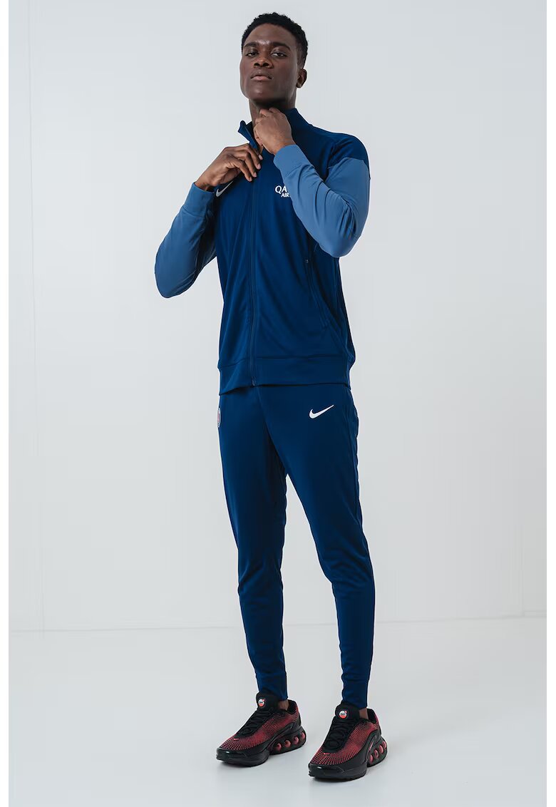 Nike Trening cu fermoar si logo - pentru fotbal - Albastru inchis