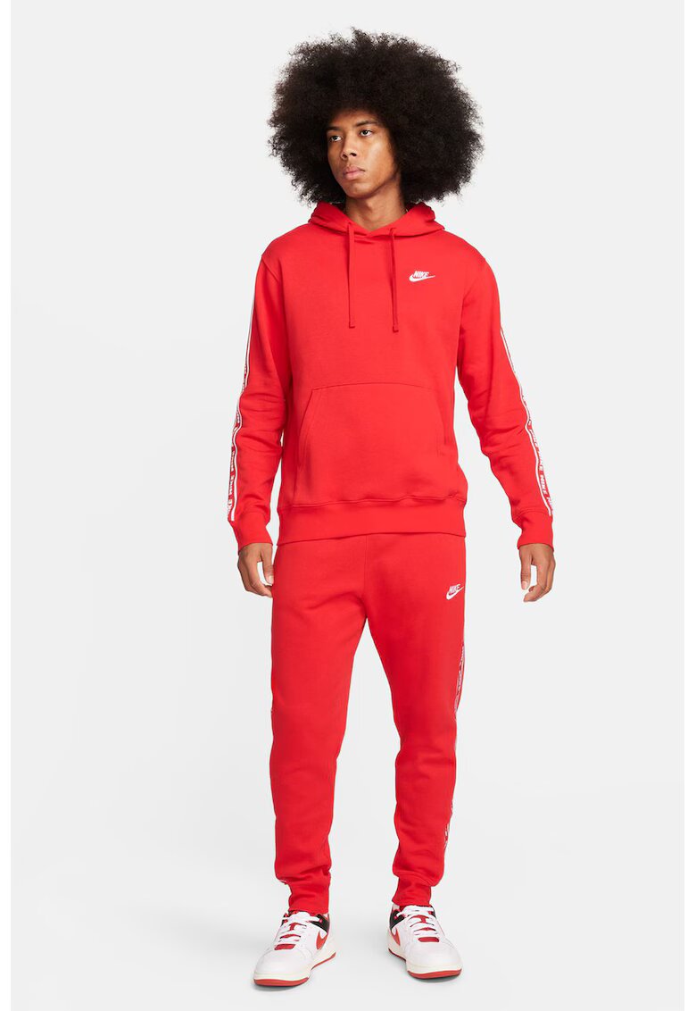 Nike Trening cu gluga si benzi logo Club - Rosu