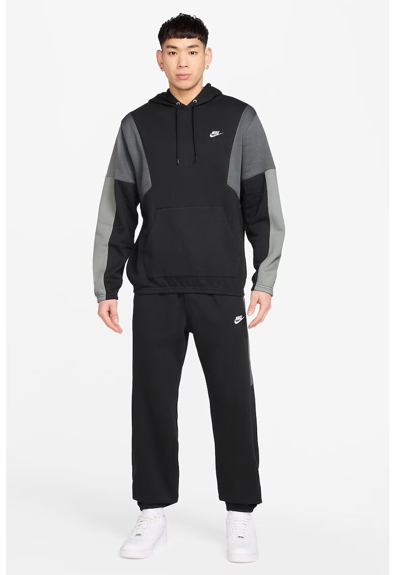 Nike Trening din material fleece cu model colorblock Club - Negru/Gri inchis