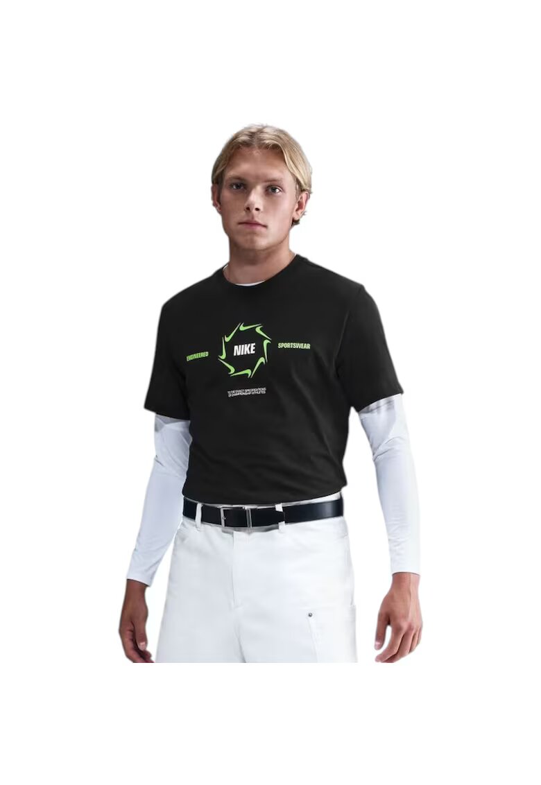 Nike Tricou 6Months Swoosh HO25 49510 - Negru