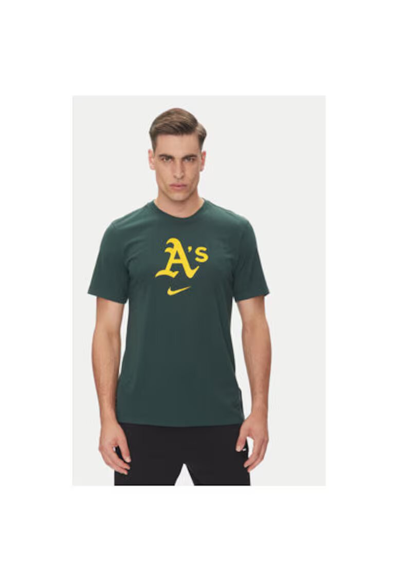 Nike Tricou barbati 034J-3EY-FZ-L84 - Bumbac - Verde - Verde