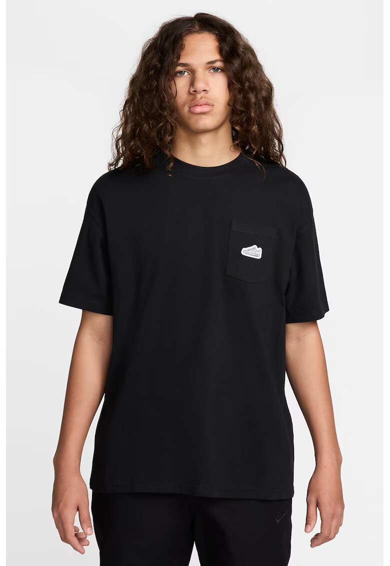 Nike Tricou cu decolteu la baza gatului Lifestyle - Negru