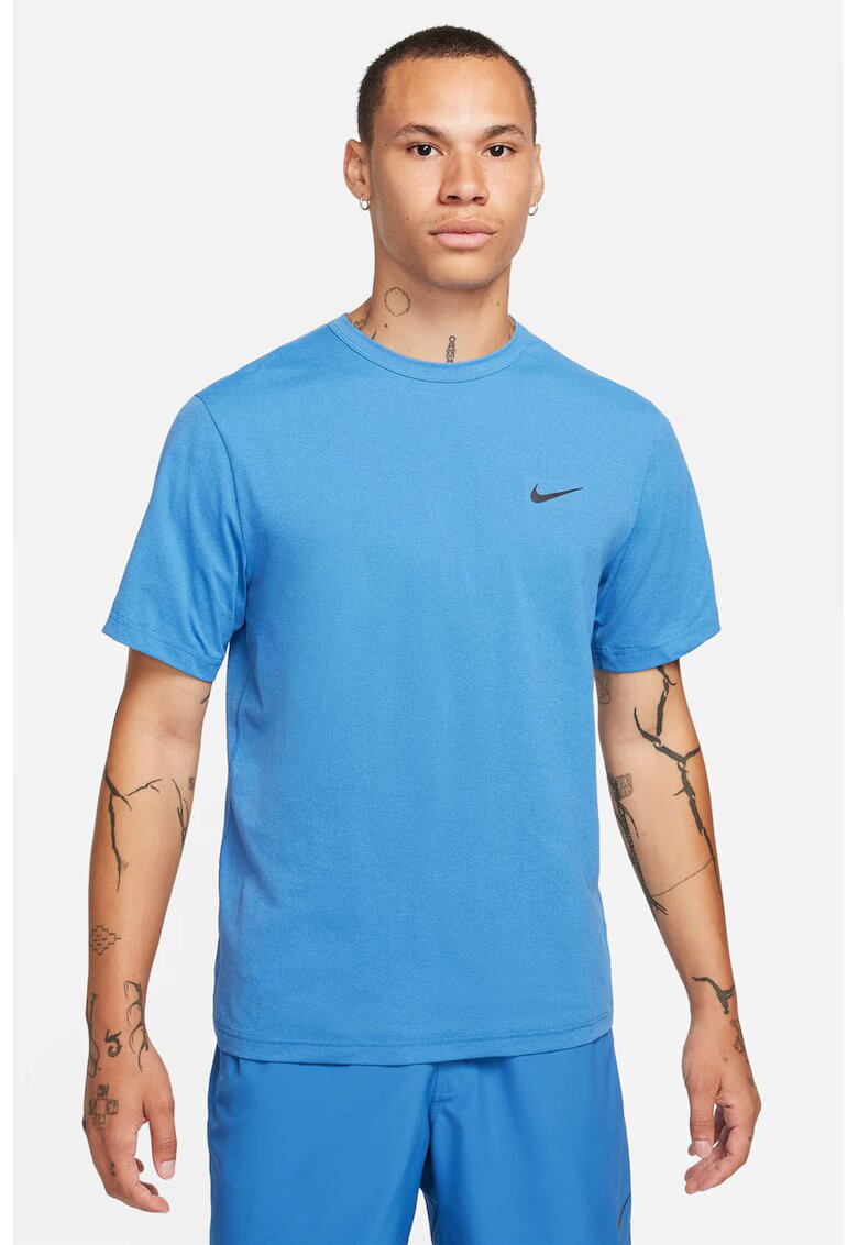 Nike Tricou cu decolteu la baza gatului pentru fitness Hyverse - Negru/Turcoaz