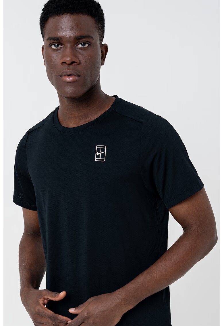 Nike Tricou cu decolteu rotund - pentru tenis - Negru