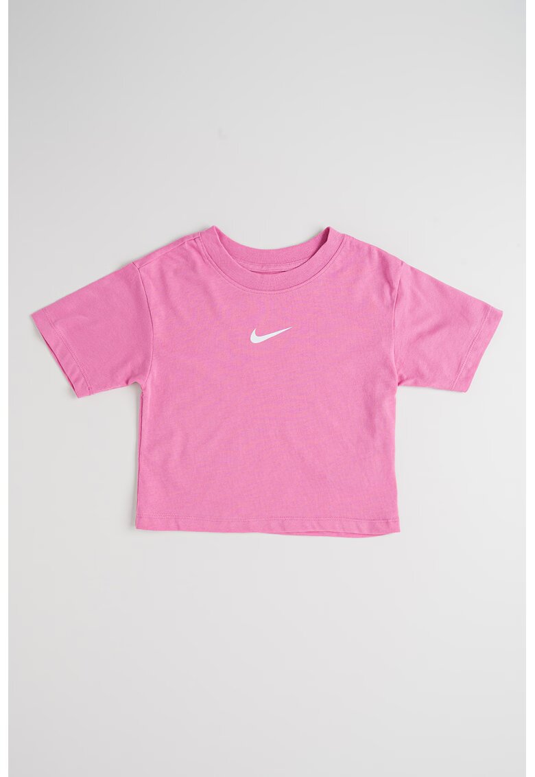 Nike Tricou cu detaliu logo - Alb/Roz pastel