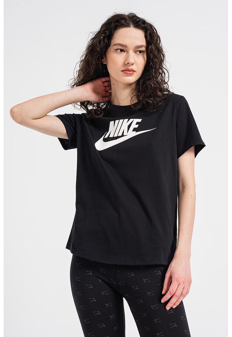 Nike Tricou cu imprimeu logo Essentials - Negru