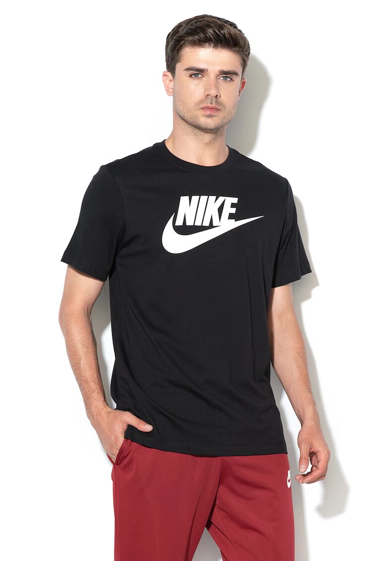 Nike Tricou cu imprimeu logo Icon Futura - Negru/Alb optic